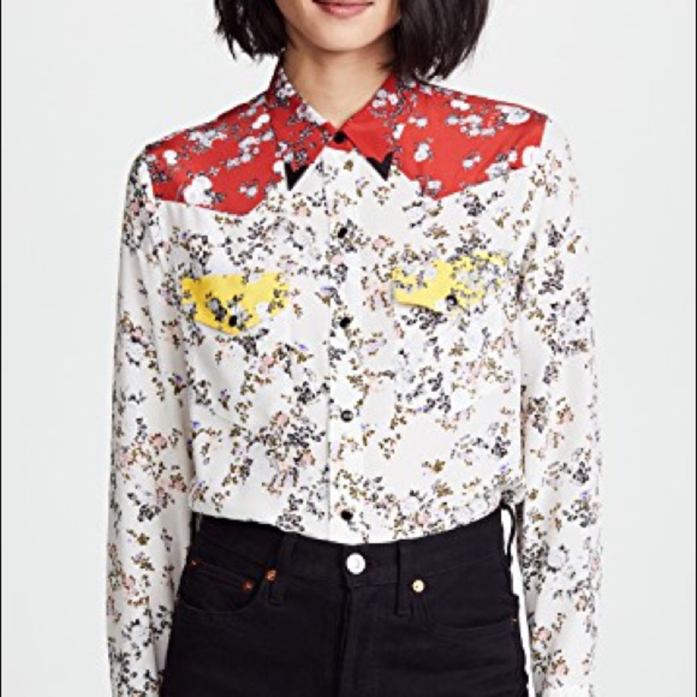 Rag & Bone Jasper floral-print silk-twill shirt